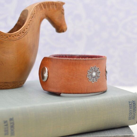 Leather Cuff Bracelet  - Picture 3 of 4